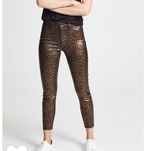 L’AGENCE | MARGOT High Rise Foil Leopard Pants 25